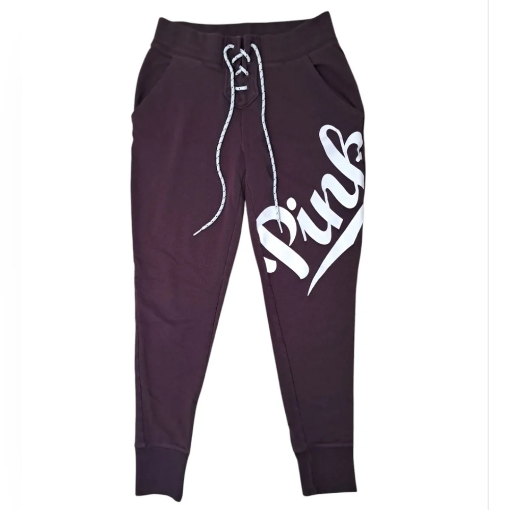 Victoria's Secret PINK Logo Colorblock Full Zip Hoodie and Joggers Set Size XS - Picture 9 of 16